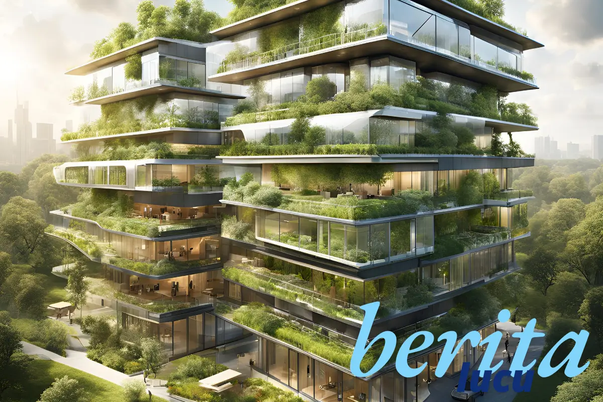 Sustainable building technology showcasing smart energy systems and green architecture