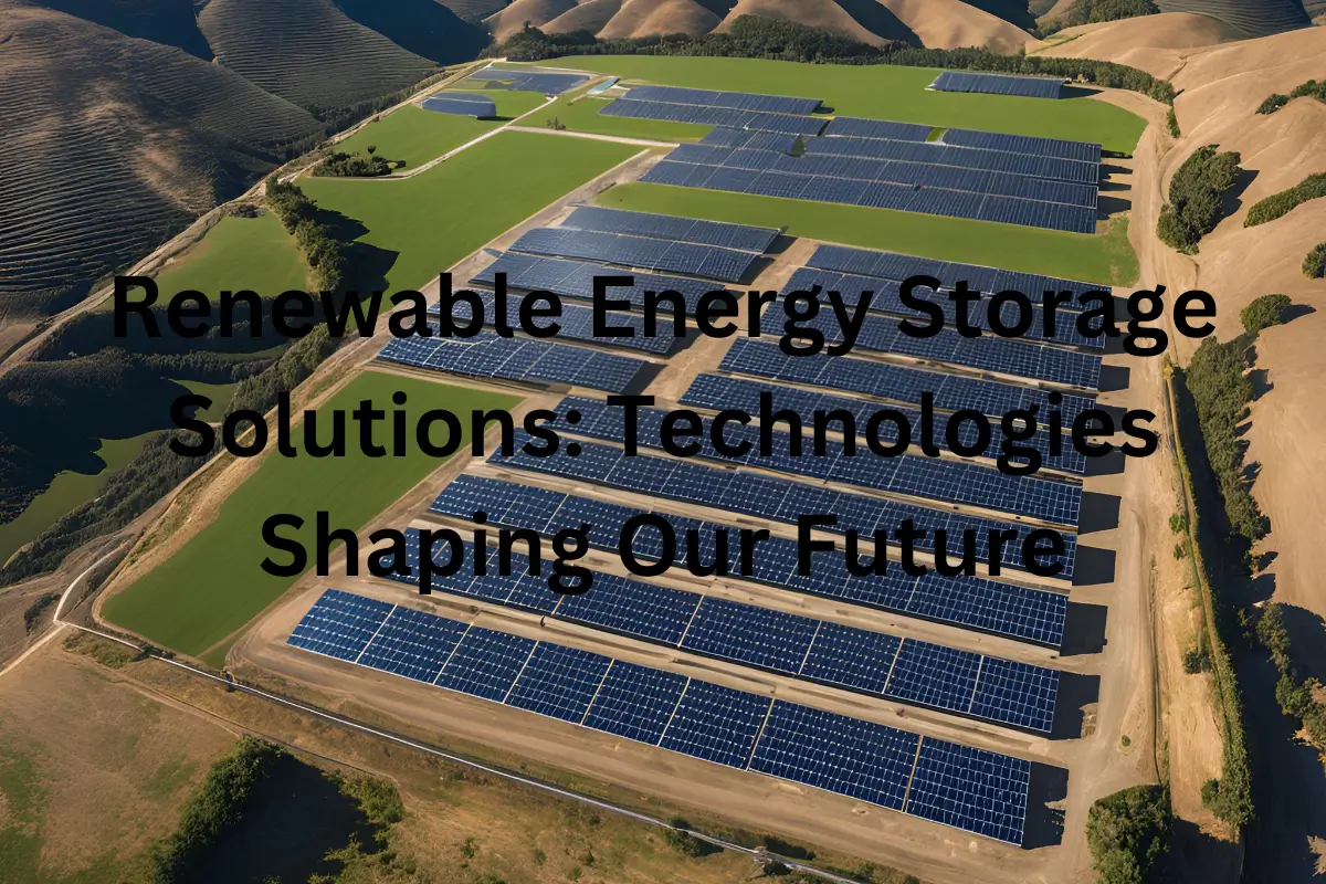 dvanced renewable energy storage facility with solar panels and battery systems